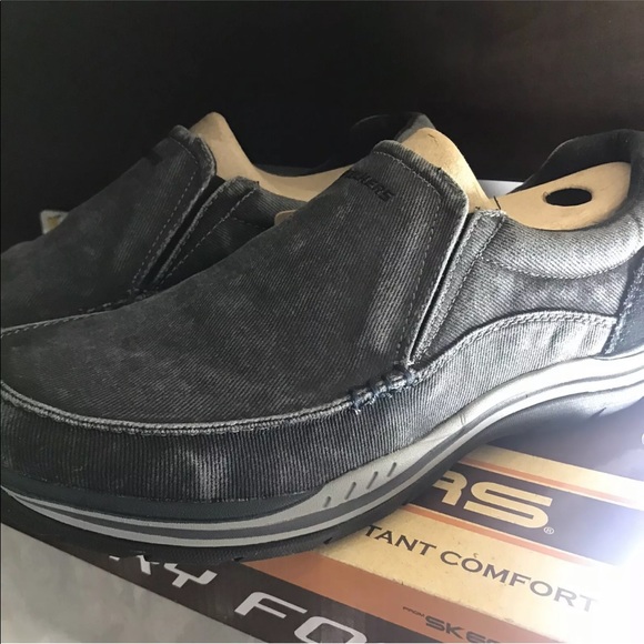 New Skechers Men's 64109 Avillio Vintage Washed Bk